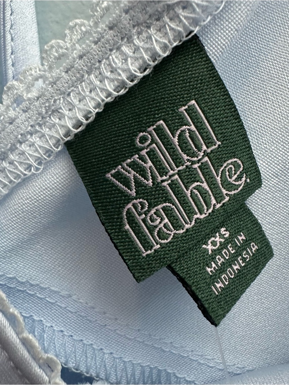 NWT Wild Fable Light Blue Crop Shirt Size XXS - Picture 3 of 5
